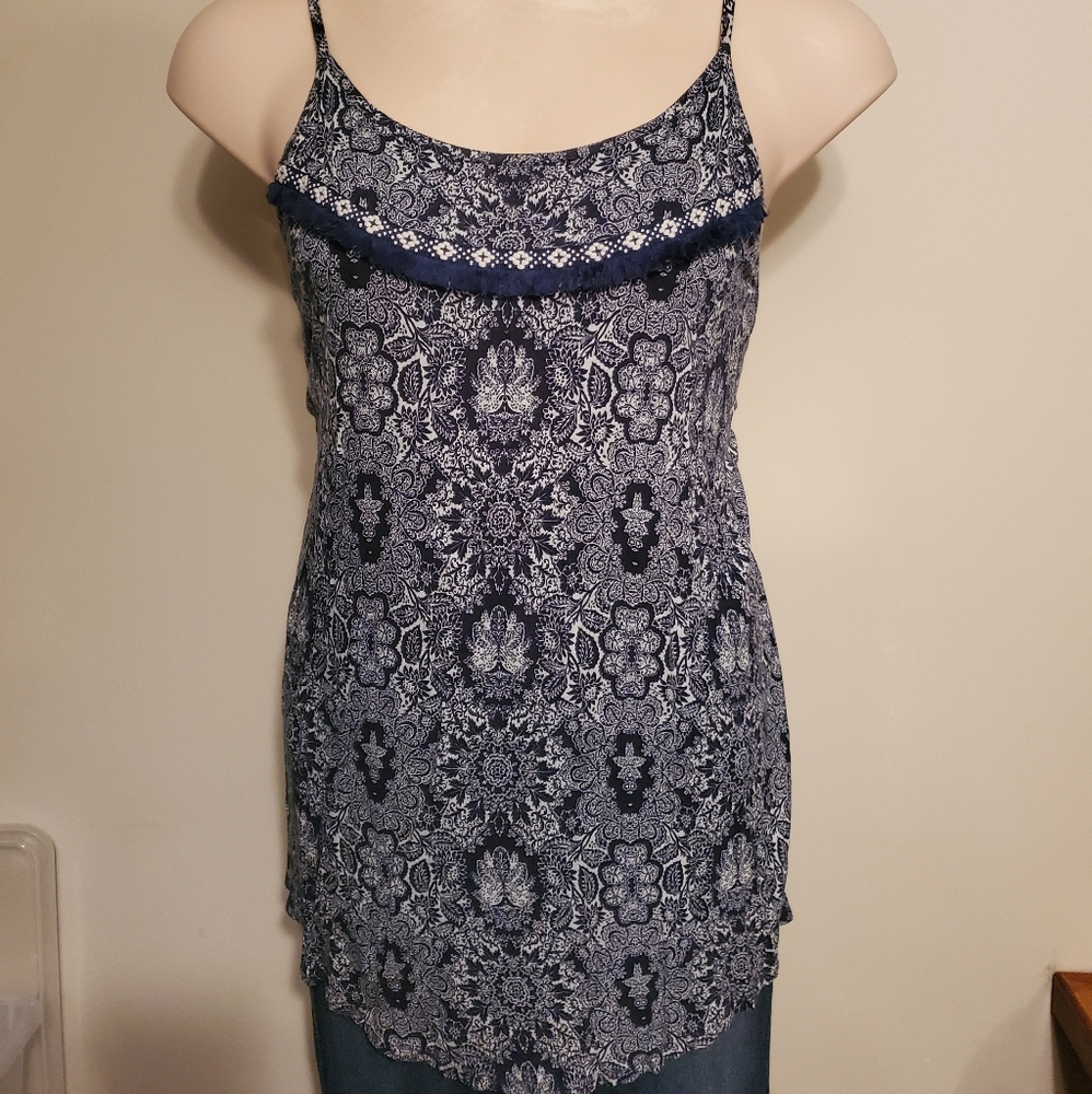 Blue printed cami